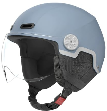 Halvhjälm För Vuxna Män Och Kvinnor, Öppen Motorcykelhjälm Med Visir, ECE 22.06-Godkänd, Lätta Cykelhjälmar För Cruiser-Scooter, Moped