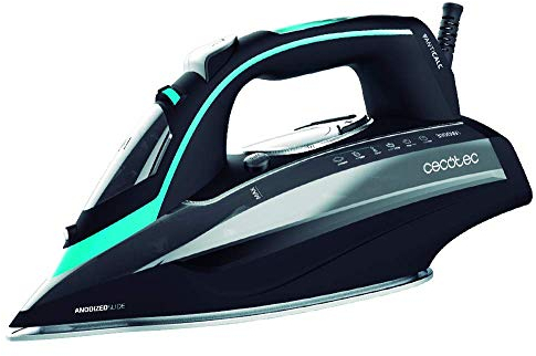 Cecotec Plancha Ropa Vapor 3D ForceAnodized 750 Smart. 3100W, Golpe de Vapor 200 g/min, Doble Suela Anodizada, Pantalla LCD, Antical, Autoapagado, Modo Eco, Depósito 400 ml