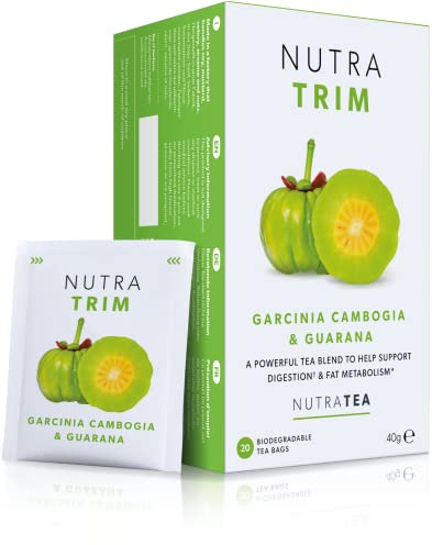 Nutra Tea NUTRATRIM - Slimming Tea | Metabolism Tea - Aids In Weight Loss And Digestion & Controls Sugar Cravings - Garcinia Cambogia & Kelp - 60 Individually Wrapped Bags - Herbal Infusion (3 Pack)