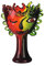 GILDE GLAS art Schale Pokal - Geschenk und Deko für Sammler - H 30 cm