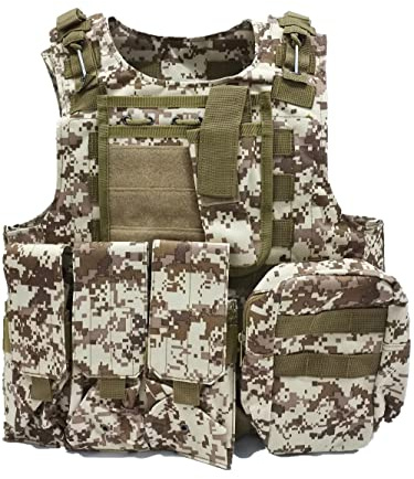 MERCIYD Outdoor Military Tactical Vest - Field Game Wear, Paintball & Air Gun Protection, Hunting & Combat Training