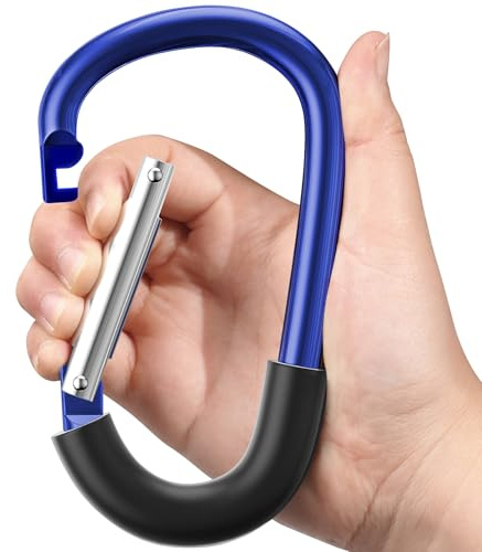 SURDOCA Gancho Carro Bebé para Mamá, Mosquetón para Colgar Bolsas y Compras, Accesorio Cochecito, 1 Azul