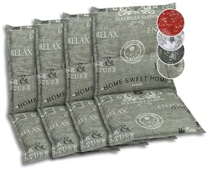 GO-DE Textil Bequeme und attraktive Polsterauflagen für Niederlehner-Gartenstühle (4er-Set, Stempel grau, Niederlehner)