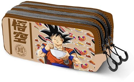 Karactermania Dragon Ball (Bola de Dragón) Goku Foodie-Estuche Portatodo Trick Fan 2.2, Marrón, 23 x 11 cm