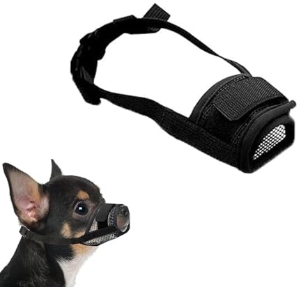 Lifgwas Bozal Perro Pequeño para Evitar Morder Transpirable Bozales De Nailon para Perros Pequeños Y Medianos para Entrenamiento Y Paseos Diarios S