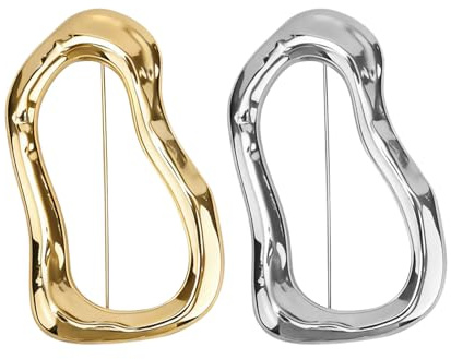 Fukaisu 2uds Broches Alfileres Geométricos Irregulares, Set de Alfiler Chal y Solapa Moda Accesorios Ropa Broches para Suéter Sombrero Bufanda Traje Vestido para Mujeres y Hombres