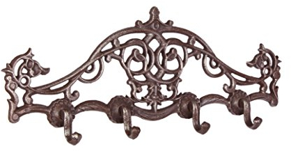 4 Haken Moritz Nostalgie kleine Garderobe Antik Design Hakenleiste Barock Verzierungen