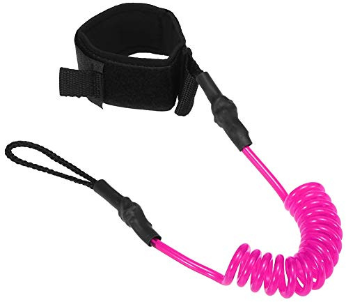 Inzopo Leash de surf élastique enroulé de 1,2 m pour planche de surf