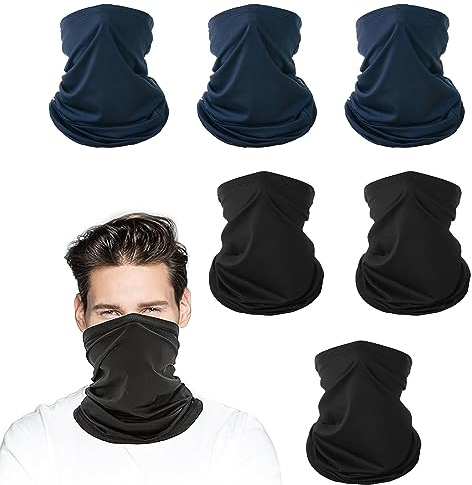 FIBOUND 6 Pièces Tour Cou Élastique, Echarpe Sport Écharpe tubulaire Cache-Cou Tubulaire, Multifonction Foulard Séchage Rapide Anti-Solaire Respirant Ultra-Douce pour Toutes Saisons