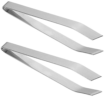 PRETYZOOM 2pcs Stainless Steel Tweezer Chicken Clips Fishbone Pliers Seafood Tools Tweezers for Fish Bones Chicken Duck Clips Twizzers Hair Tweezers Tweasers Tweazers Kitchen