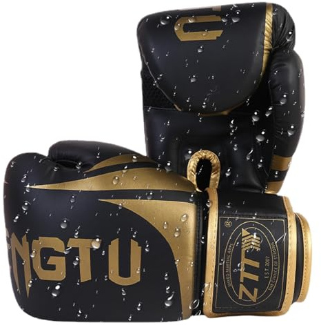 Guantes de boxeo para hombres - Guantes para saco de boxeo Hombres Mujeres Guantes MMA para mordaza de boxeo | Guantes de kickboxing sparring con protección para las muñecas | Guantes de boxeo de 12oz
