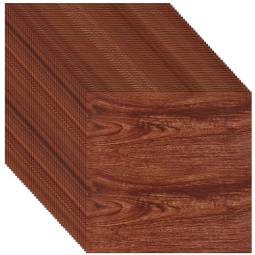 CYEER 40 suelos de vinilo autoadhesivos, 30 x 30 cm, suelo de PVC, autoadhesivos, impermeables y antideslizantes, para cocina, salón, baño (marrón)