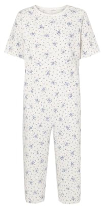 Confezioni_Emy Pyjama intégral médical été unisexe – Grenouillère adulte coton 100% à manches et jambes courtes – Pyjama dos zip seniors – Vêtements gériatriques Made in Italy