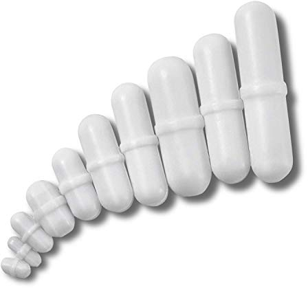 Yizerel 10pcs PTFE Magnetic Stirrer Mixer Stir Bar Spinbar White Color