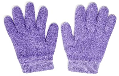 Product Image NatraCure Moisturizing Gel Gloves - (for Dry, Cracked Skin, Aging Hands, Cuticles, Eczema, After Hand Washing, Instead of Overnight Sleeping Gloves, Lotion, Cream) - Color: Lavender