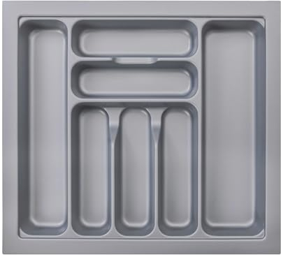 MUHOO Portaposate per 60 pezzi, Cassetto per Posate, Contenitore per Posate da Cassetto, per Nobilia, Plastica, Antiruggine, 515 x 474 x 60 mm