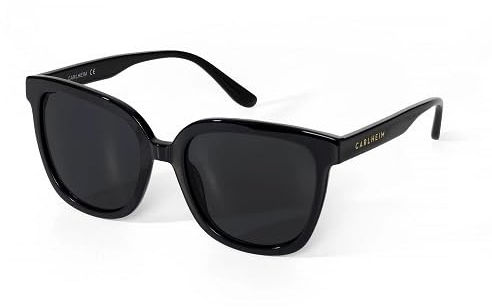 CARLHEIM Women's Dark Lens UV400 Mona Sunglasses, Black, 133mm