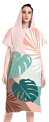LumiSyne Changement Peignoir De Bain à Capuche, Imprimé Coloré, Grand Microfibre Changement Serviette, Séchage Rapide Serviette De Sport, Peignoir De Piscine, Serviette Poncho Pour Plage Surf Natation