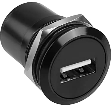 QIANRENON USB 2.0 a USB B Filettato Fissaggio Stampante Adattatore USB 2.0 femmina a USB Type B femmina Pannello Montaggio Rotondo Dati Connettore, per PC Portatili Stampanti Scanner