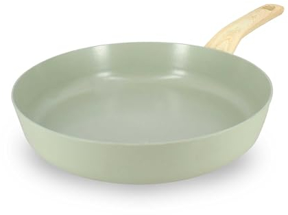 MENASTYL - Poêle 28cm Colorama Céladon - En Aluminium - Revêtement antiadhésif en céramique - Tous feux dont induction