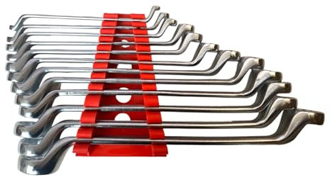 TANIASHOP Set Serie 12 Pezzi Chiavi a Stella Poligonali Doppio Anello da 6 a 32mm Curvate Chiave Combinata a Stella Chiave inglese