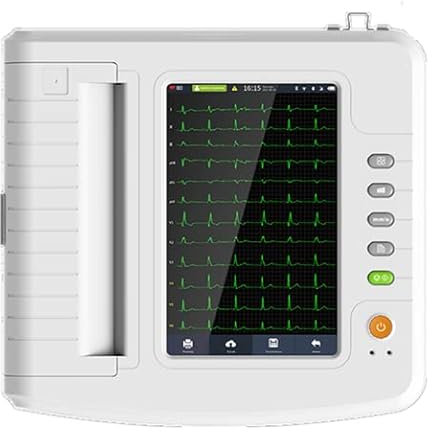 Kadxyan Elettrocardiografo Digitale Portatile a 12 Canali - Macchina per ECG Macchina per EKG con Software USB ECG1212G