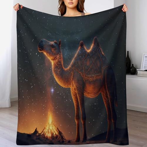 Manta para Sofá De Franela Camello, One Piece Mantas para Cama Suave - Manta Pelo De Flannel Transpirable Hipoalérgica, Manta Forro Polar（130×180cm）