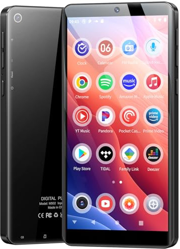 128GB MP3 Player mit Bluetooth WiFi und Kamera, Oilsky 5,5 Zoll 1080P Touchscreen MP4-Player, Android 13.0 Spotify MP3 Musik Player mit Lautsprecher (RAM: 4GB)