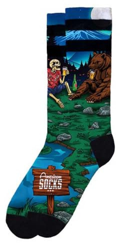 American Socks | Calcetines Riverbank Pals | Largo Medio-Alto, 2 Tallas, 67% Coolmax, Absorben la Humedad | Diseño en Barcelona | Soporte Óptimo | Unisex (FR/ES, Letras, S, M, Regular, Regular)