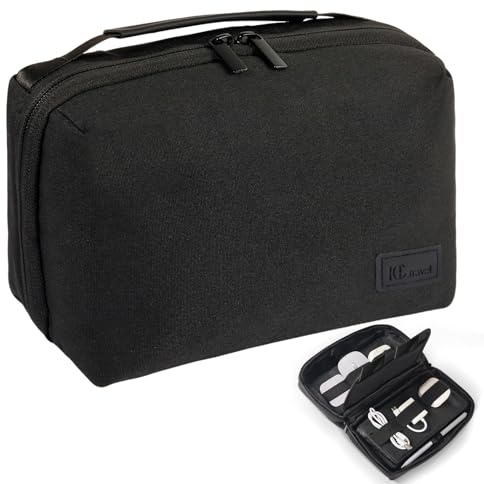 Yiyouyi Sac de Rangement Câble, Pochette Câble de Voyage, Rangement Électronique, Avec poignée portable épreuve de l'eau Usure, Grande capacité, pour les accessoires électroniques de voyage/bureau etc