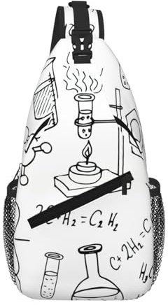 KLJnmbb Kemi tryck tryck unisex kors bröstväska för utomhusresor dagligt mode crossbody axel ryggsäck