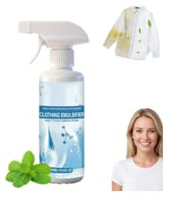 tkerinse 10 FL Oz Clothing Emulsifier, Professional Non Ionic Emulsifier Clothing Cleaner, Powerful Laundry Stain Remover Spray, Fabric Conditioner Restore Spot Cleaner for Clothes Grease Oil (1pcs)