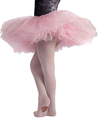 CALZITALY Collants de Danse Convertibles Fille | Rose | 4-14 Ans | 80 DEN | Fabriqué en Italie (FR/ES, Âge, 4 ans, 6 ans, Taille normale, Rose)