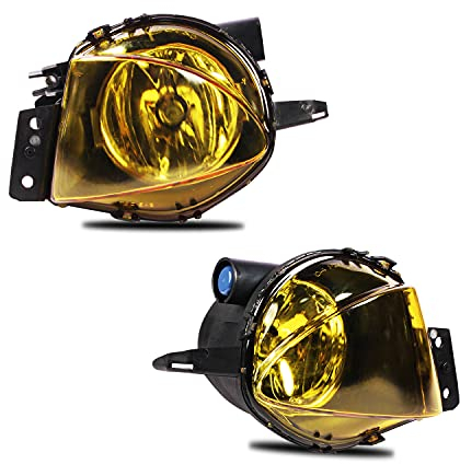WISGOL Nebelscheinwerfer passt für BMW 3 Series (SDN/WGN) (E90/E91) 2005-2008 Ein Paar Nebelscheinwerfer (Gelbe linse)