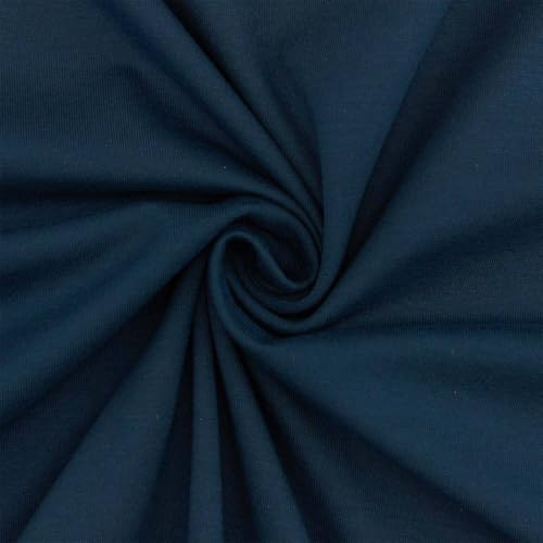 Jersey Stoff Cara, STANDARD 100 by OEKO-TEX, uni marine (Länge am Stück: ab 50cm / Breite: 150cm)