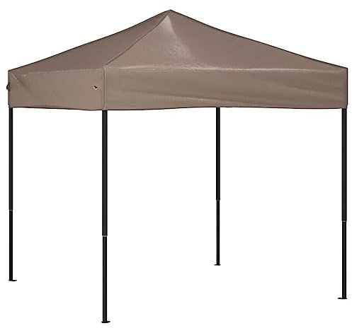Coavain Tonnelle pliable taupe, 2 x 2 m, résistante aux UV et imperméable, pour réunions de famille, barbecues, pique-niques, camping, fêtes d'anniversaire, événements