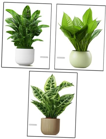 UPKOCH 1 Satz Wandtattoo Topfpflanze Vinyl-naturtapete Wandtattoo Bonsai-topfpflanzen Wandaufkleber Mit Grünen Pflanzen Im Topf Wandgemälde Mit Pvc Tropische Pflanzen Anlage
