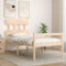 vidaXL Seniorenbett, Holzbett Bett mit Kopfteil Stauraum, Einzelbett für Senioren, Komfortbett Bettgestell mit Lattenrost, Schlafhöhe vom Boden 45cm, 90x200cm Massivholz