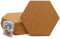 Raylu Paper® Sechseckiger Kork für die Wand, selbstklebend, 10 Naturkorkbretter mit 6 mm Dicke, inklusive 47 farbigen Reißzwecken, 20 cm x 17,5 cm.
