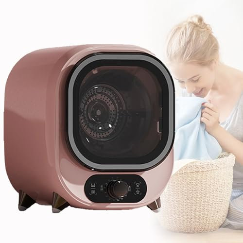 Spdazzleburst Sèche-Linge Compact et Mini, Petit sèche-Linge à Condensation, sèche-Linge à évacuation, capacité de 0,8 kg, pour Une Utilisation sur comptoir ou au Mur,Pink