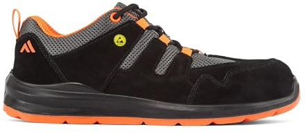 Portwest FE07 Composite Trainer S1 ESD Cow Suede Mesh Breathable Slip Resistant Non Metallic Lightweight Anti Static Safety Footwear