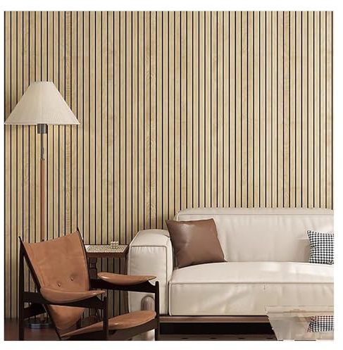 Pannello da parete effetto 3D, design a doghe in legno PVC per un elegante rivestimento da parete, migliora l'arredamento degli interni con una texture elegante