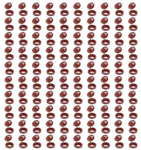 Alide 100 Pezzi Di Tappi Coprivite in Plastica Con Cerniera, Viti Per Otturatore Da 5 Mm Con Tappi, Rondella Di Protezione Ribaltabile Per Teste Di Viti M4 M5 (marrone Scuro)
