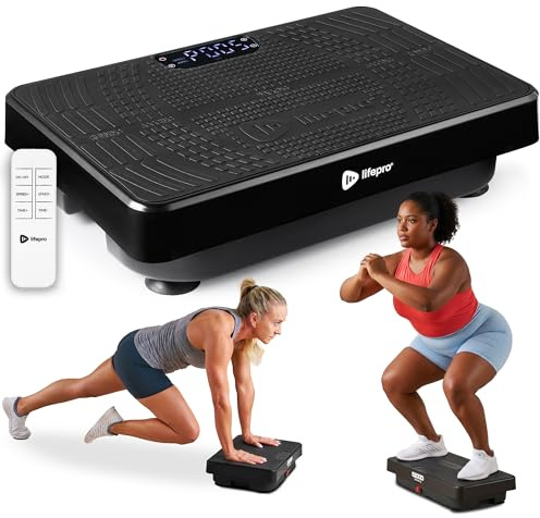 Lifepro VibraNano - Placa vibratoria para drenaje linfático, plataforma de oscilación ultracompacta para todo el cuerpo, placa vibratoria ligera y portátil para equilibrio, flexibilidad y recuperación