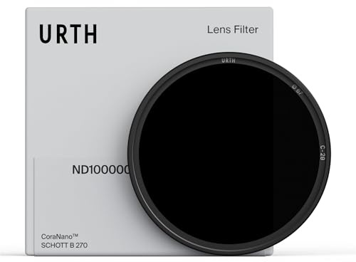 Urth 77 mm Filtro Solare ND100000 (16,6 Stop) (Plus) — 20 strati nano, profilo ultra sottile, densità neutra estrema, sicuro per la fotografia solare