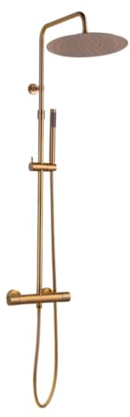 Essebagno Luisa II colonne de douche thermostatique cuivre brossé