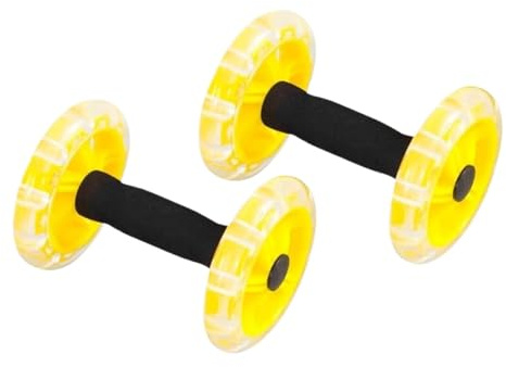 rueda abdominal, Rodillo de ejercicios for bajar peso, rodillo abdominal, dispositivo for ejercitar las manos(Yellow)