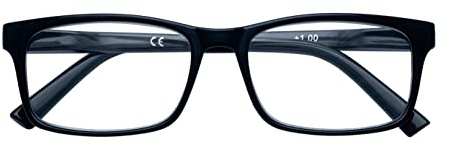 Zippo Occhiali da Lettura, Realizzati con Montatura dalle Linee Morbide, Ideale per Uomo e Donna, Diottria +1.00, Color Nero