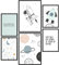 Papierschmiede® Bilder Kinderzimmer Kids Mood Poster Set Astronaut, Kinderzimmer Bilder Babyzimmer Deko, 2x DIN A4 und 4x DIN A5, Planet Rakete Weltraum - Kinderposter ohne Rahmen