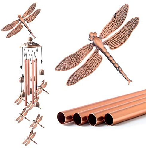 JIAUFU Libelle windspiele für draußen hängend,Geschenke für Väter, Mütter, Familie, Freunde, Kollegen,Rasengarten -Dekoration,Windspiel für Garten deko draußen, Hof, Terrasse und Heimdekoration